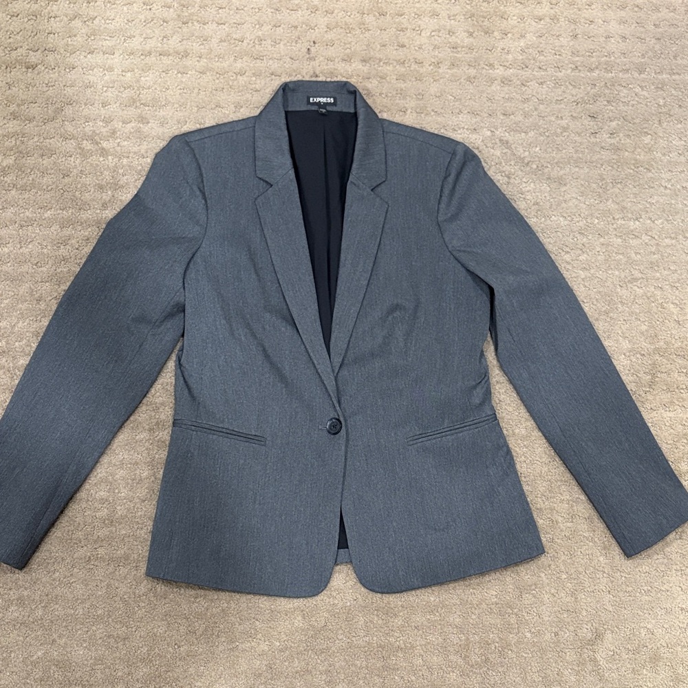 Express Women's Charcoal & black Blazer-size 12